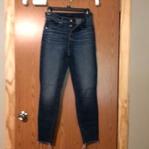 Lucky High rise, button up skinny jeans